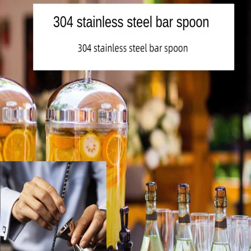Nerūdijančio plieno maišymo šaukštas 30 cm 12 colių kokteilių plaktuvas spiralinio rašto ilgio strypo šaukštas kokteiliai, kava, alus, baltasis vynas