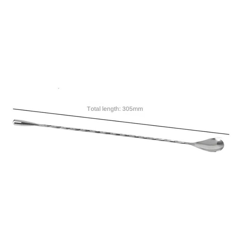 Nerūdijančio plieno maišymo šaukštas 30 cm 12 colių kokteilių plaktuvas spiralinio rašto ilgio strypo šaukštas kokteiliai, kava, alus, baltasis vynas