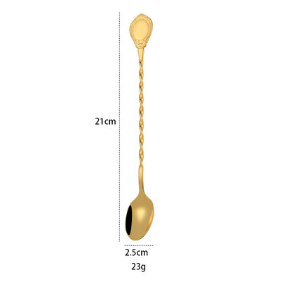 Kokteilių šaukštas nerūdijančio plieno viskio vyno kūrybingas ilgos spiralinės rankenos maišymo šaukštas purtyklų maišyklės maišytuvo priedai