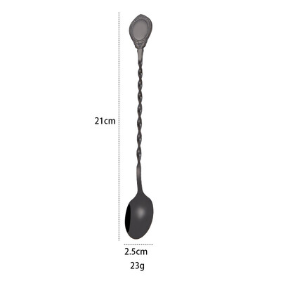 Kokteilių šaukštas nerūdijančio plieno viskio vyno kūrybingas ilgos spiralinės rankenos maišymo šaukštas purtyklų maišyklės maišytuvo priedai