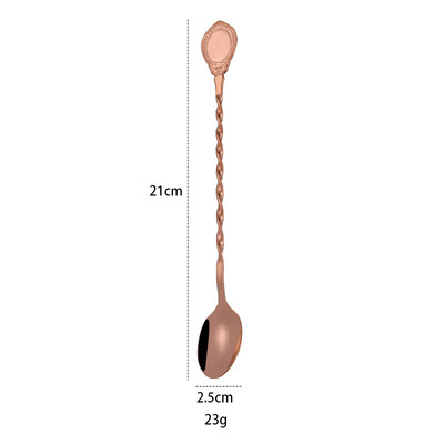 Kokteilių šaukštas nerūdijančio plieno viskio vyno kūrybingas ilgos spiralinės rankenos maišymo šaukštas purtyklų maišyklės maišytuvo priedai