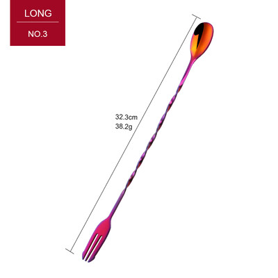 Nerūdijančio plieno strypo maišymo šaukštas kokteilių spiralinio rašto maišymo šaukštas su maišytuvu barmeno metalo aukso strypo šaukšto priedai