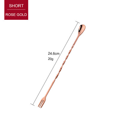 Nerūdijančio plieno strypo maišymo šaukštas kokteilių spiralinio rašto maišymo šaukštas su maišytuvu barmeno metalo aukso strypo šaukšto priedai