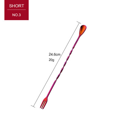 Nerūdijančio plieno strypo maišymo šaukštas kokteilių spiralinio rašto maišymo šaukštas su maišytuvu barmeno metalo aukso strypo šaukšto priedai
