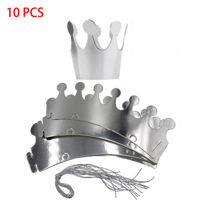 Papír Születésnapi Koronás Kalap Felnőtteknek és Gyermekeknek, Parti dekoráció Esküvőre, Babazuhany, Boldog születésnapot, Háztartási kellékek, 8db