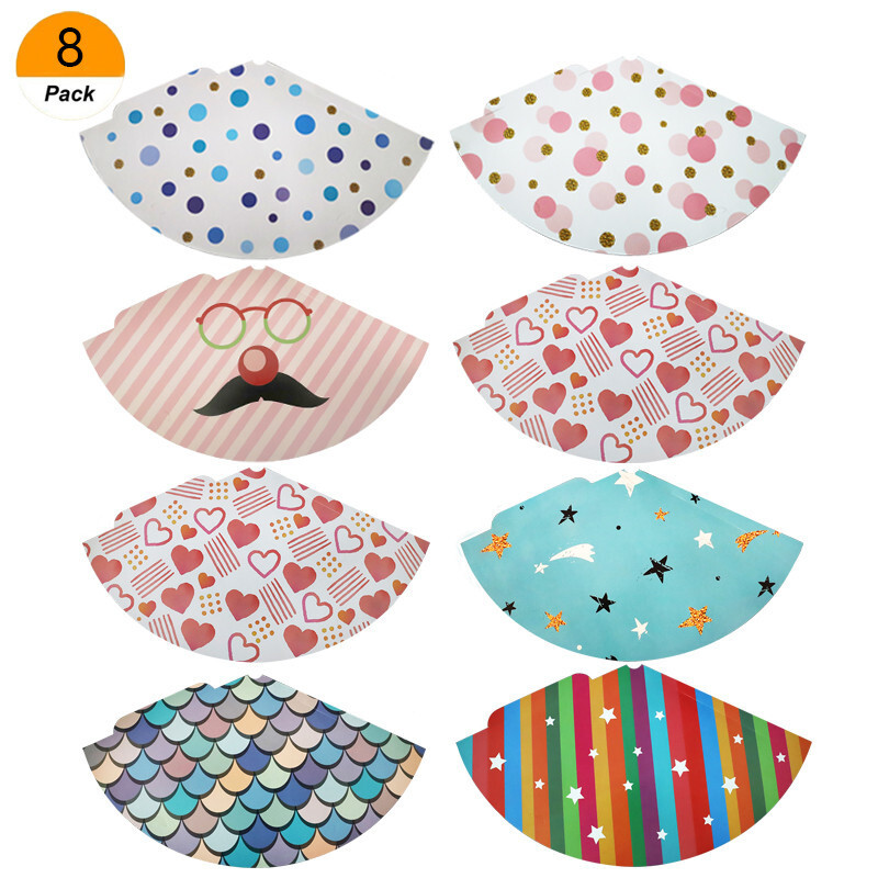 Papír Születésnapi Koronás Kalap Felnőtteknek és Gyermekeknek, Parti dekoráció Esküvőre, Babazuhany, Boldog születésnapot, Háztartási kellékek, 8db