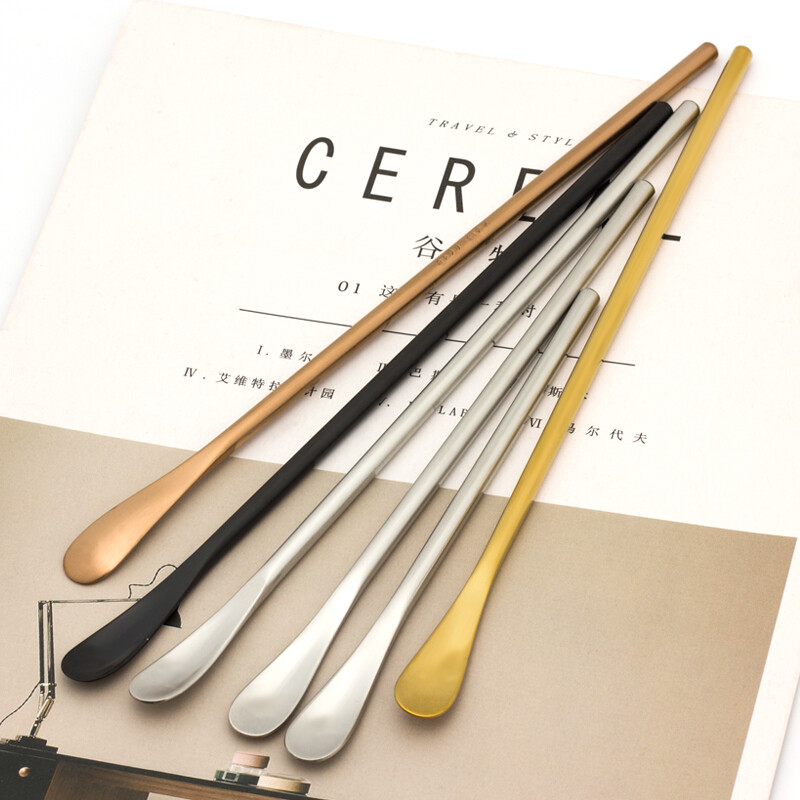 Nerūdijančio plieno kokteilių vyno maišymo ledo šaukštas ilga rankena arbatos kavos ir pieno gėrimo mini samtelis barmeno priedai įrankis