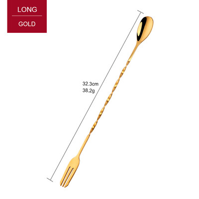 1 vnt kokteilių šaukštas nerūdijančio plieno Barmeno baro priedai Namų batonėliai Grafinas Įtaisai Šaunūs įrankiai Šokolado plytelė Metalinis šaukštas