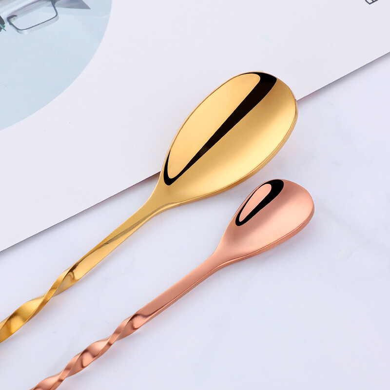 1 vnt kokteilių šaukštas nerūdijančio plieno Barmeno baro priedai Namų batonėliai Grafinas Įtaisai Šaunūs įrankiai Šokolado plytelė Metalinis šaukštas