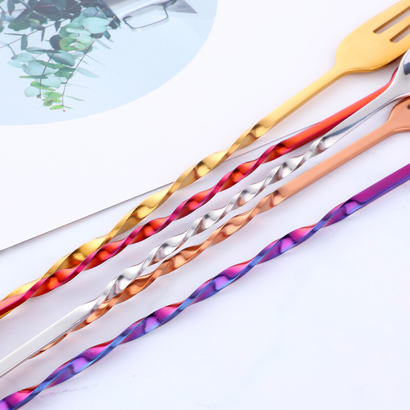 1 vnt kokteilių šaukštas nerūdijančio plieno Barmeno baro priedai Namų batonėliai Grafinas Įtaisai Šaunūs įrankiai Šokolado plytelė Metalinis šaukštas