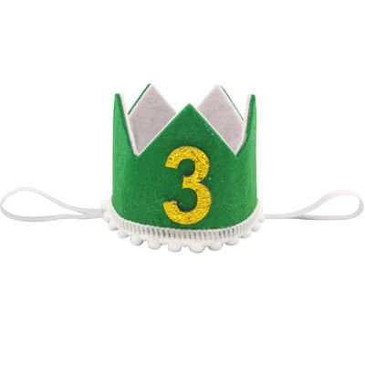 1 vnt 1 2 3 metų gimtadienio karūna galvos juosta vaikams 1-ojo gimtadienio kepurė Baby Shower Jubiliejaus džiunglių vakarėlio dekoravimo reikmenys