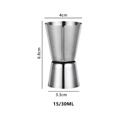 Rozsdamentes acél koktél shaker 15/30 ml vagy 20/40 ml vagy 25/50 ml mérőpohár dual Shot Drink Spirit Measure Jigger konyhai eszközök