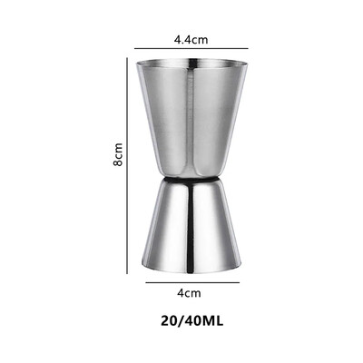 Rozsdamentes acél koktél shaker 15/30 ml vagy 20/40 ml vagy 25/50 ml mérőpohár dual Shot Drink Spirit Measure Jigger konyhai eszközök