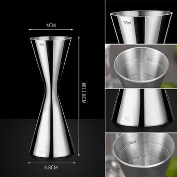 Cocktail Jigger Stainless Steel Measure Cup Double Head Bar Party Wine Cocktail Shaker Jigger for Home Bartender Party