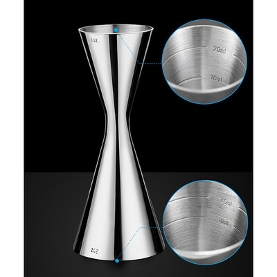 Cocktail Jigger, rozsdamentes acél mérőpohár, dupla fejű bárparti borkoktél shaker bárpulthoz otthoni csapos partihoz