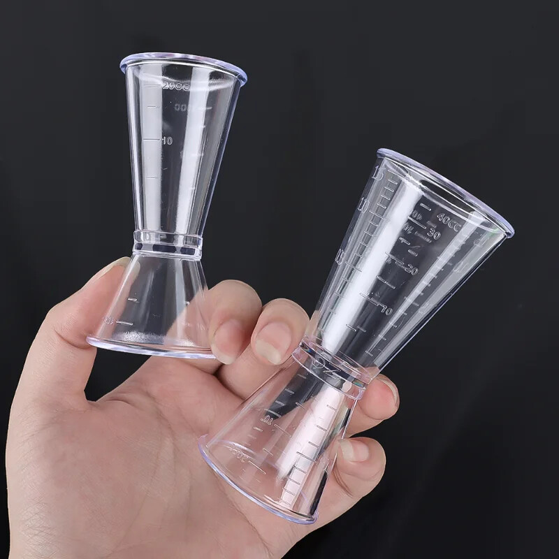 40/10CC gyanta átlátszó mérőpohár Party boros koktél shaker uncia csésze mérő Jigger konyhai edények parti kellékek