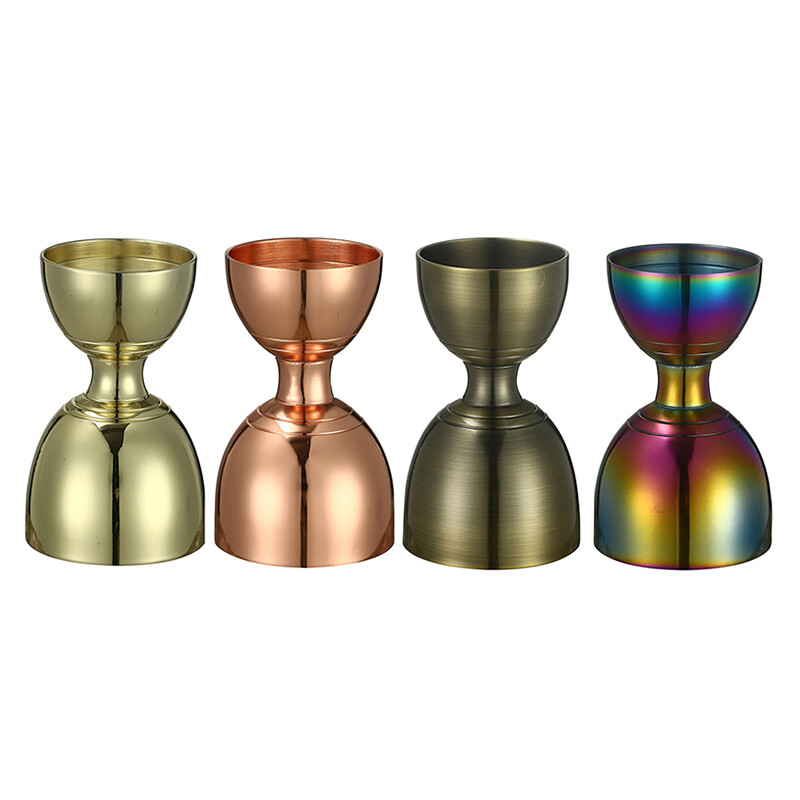 Bar Bell Jigger Cocktail Jigger, nerūdijančio plieno komercinė 2oz. / 1oz. Matavimo juostos įrankiai, juostos priedai