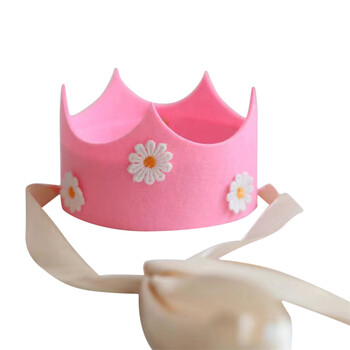 INS Kids Daisy Birthday Party Crown Yellow Pink Flower Hat Theme Sunflower Headwear Birthday Party Photo Props Supplies