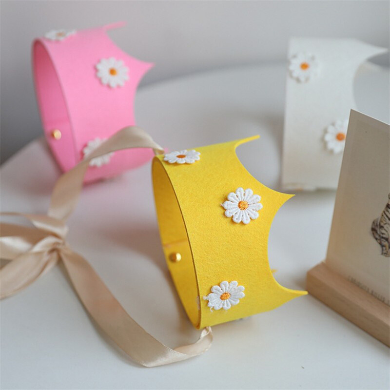 INS Vaikų Daisy Gimtadienio vakarėlio karūna Geltona Rožinė Gėlėta Skrybėlė saulėgrąžų tema Gimtadienio galvos apdangalai Vakarėlio fotorekvizitai