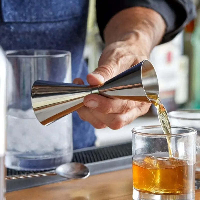 1oz/2oz Kokteilių Baras Nerūdijančio plieno Jigger Double Spirit matavimo puodelis Namų Baras Vakarėlis Klubo Priedai Barware Tools Home