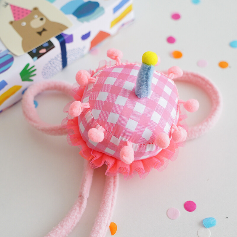 Karūnos torto kepuraitės vaikams Rožinė ir mėlyna Happy Birthday Cake galvos apdangalas puošniai apsirengti Dovana vaikams mergaičių gimtadienio vakarėliui Baby Shower