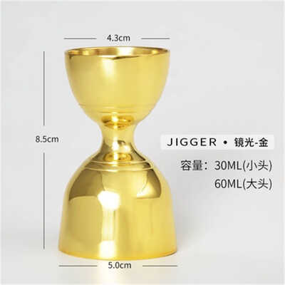 Aixiangru Indijos matavimo puodelis, Bubble Tea Jigger profesionalūs baro barmeno įrankiai, nerūdijančio plieno virtuvės priedai, 30 ml, 60 ml