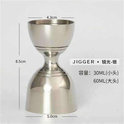 Aixiangru Indijos matavimo puodelis, Bubble Tea Jigger profesionalūs baro barmeno įrankiai, nerūdijančio plieno virtuvės priedai, 30 ml, 60 ml