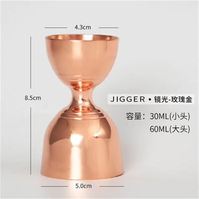 Aixiangru Indijos matavimo puodelis, Bubble Tea Jigger profesionalūs baro barmeno įrankiai, nerūdijančio plieno virtuvės priedai, 30 ml, 60 ml