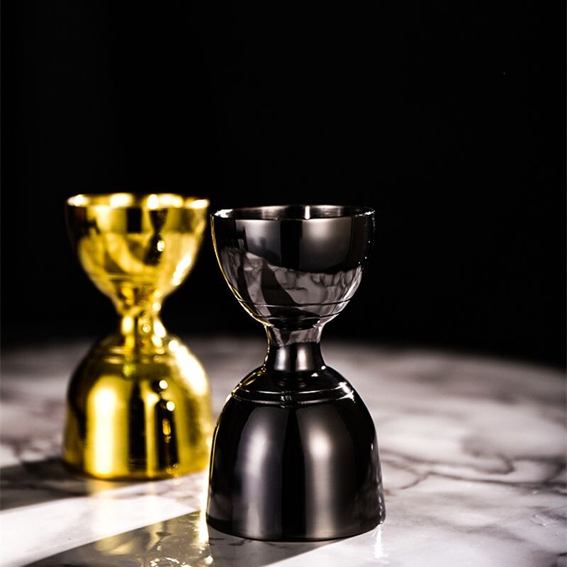 Pahar indian Aixiangru, Bubble Tea Jigger Instrumente profesionale pentru barman, accesorii de bucătărie din oțel inoxidabil, 30 ml, 60 ml