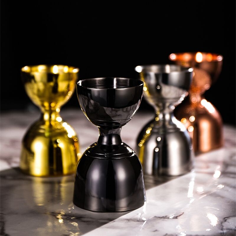 Pahar indian Aixiangru, Bubble Tea Jigger Instrumente profesionale pentru barman, accesorii de bucătărie din oțel inoxidabil, 30 ml, 60 ml