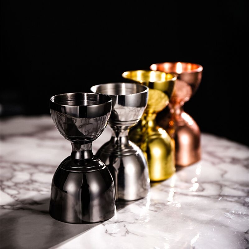 Pahar indian Aixiangru, Bubble Tea Jigger Instrumente profesionale pentru barman, accesorii de bucătărie din oțel inoxidabil, 30 ml, 60 ml