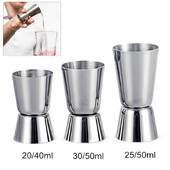 Rozsdamentes acél koktél mérőléc Dupla Jigger mérőlövés Ital szeszes csésze bár tartozékok bár szerszámok