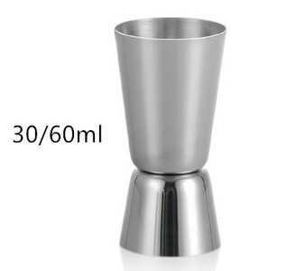 Rozsdamentes acél koktél mérőléc Dupla Jigger mérőlövés Ital szeszes csésze bár tartozékok bár szerszámok