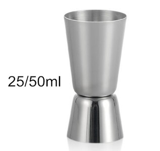 Rozsdamentes acél koktél mérőléc Dupla Jigger mérőlövés Ital szeszes csésze bár tartozékok bár szerszámok