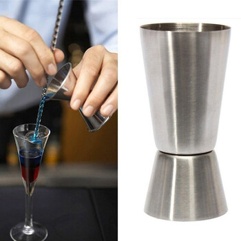 Ανοξείδωτο κοκτέιλ Measuring Jigger Double Jigger Measure Shot Drink Spirit Measure Cup Bar Αξεσουάρ Εργαλεία μπαρ