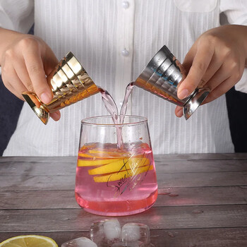 75ML Ανοξείδωτο ατσάλι Measure Cup Cocktail Tool Bar Mixed Drink Αξεσουάρ 3 σε 1 Cocktail Tools Bar Jigger Cup