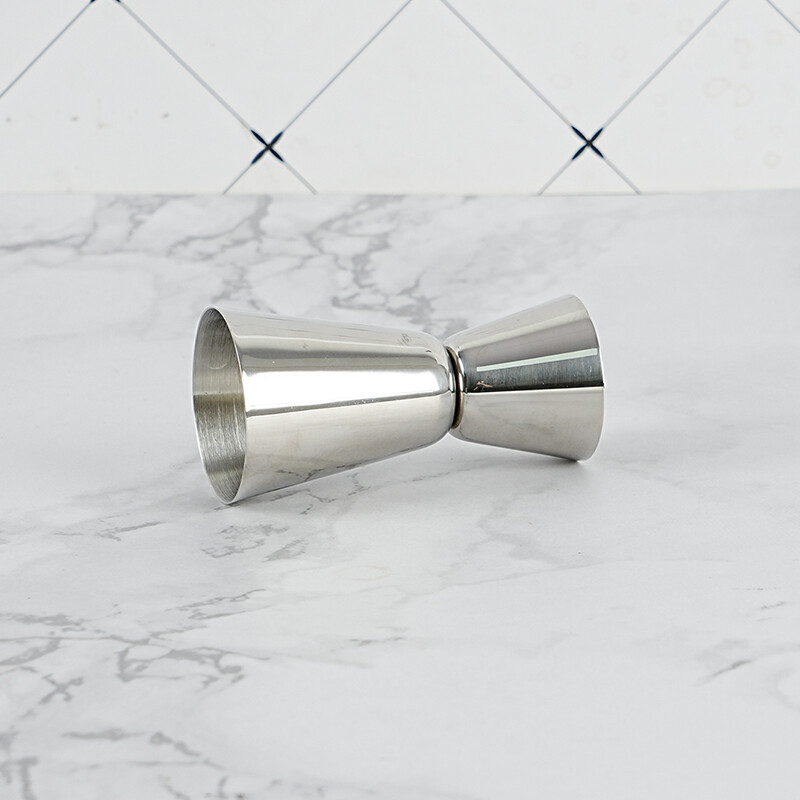 KLP 2/4cl rozsdamentes acél ezüst tükörfény mérőpohár pontos kalibrálással és könnyű hordozhatósággal