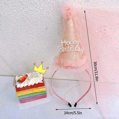 1vnt mielos gimtadienio kepuraitės vakarėlio aksesuarai Paprasti vakarėlio galvos apdangalų priedai suaugusiems ir vaikams