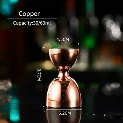 30/60 ml Praktikus mérőpohár koktél Jigger bár Mérő koktélpohár vékony derék Jigger koktéltartozékok