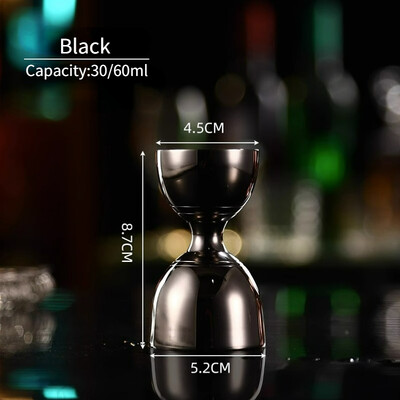 30/60 ml Praktikus mérőpohár koktél Jigger bár Mérő koktélpohár vékony derék Jigger koktéltartozékok