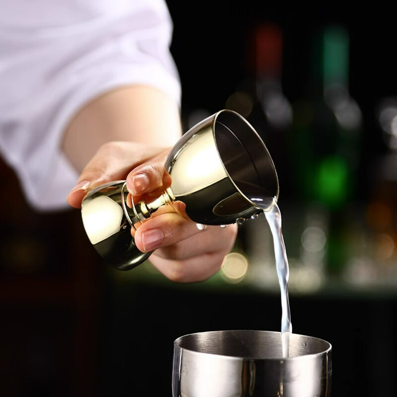 30/60 ml Praktikus mérőpohár koktél Jigger bár Mérő koktélpohár vékony derék Jigger koktéltartozékok