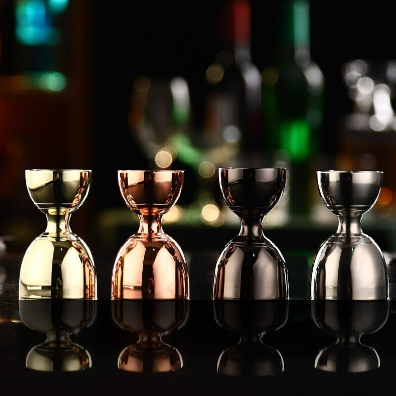 30/60 ml Praktikus mérőpohár koktél Jigger bár Mérő koktélpohár vékony derék Jigger koktéltartozékok