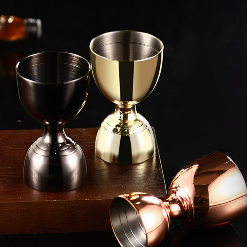 30/60 ml Praktikus mérőpohár koktél Jigger bár Mérő koktélpohár vékony derék Jigger koktéltartozékok