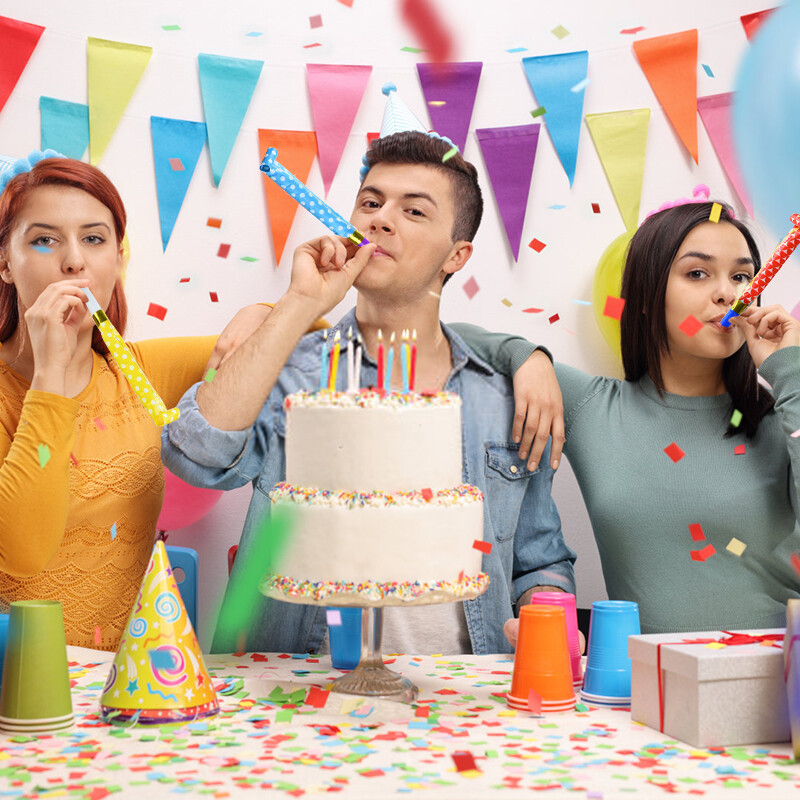 20/50 db Parti kifújó sípok Gyerekek Születésnapi buli Kedvezmények Vidám kellékek Pinata töltőanyag esküvői ajándék karácsonyi újévi zajkeltő