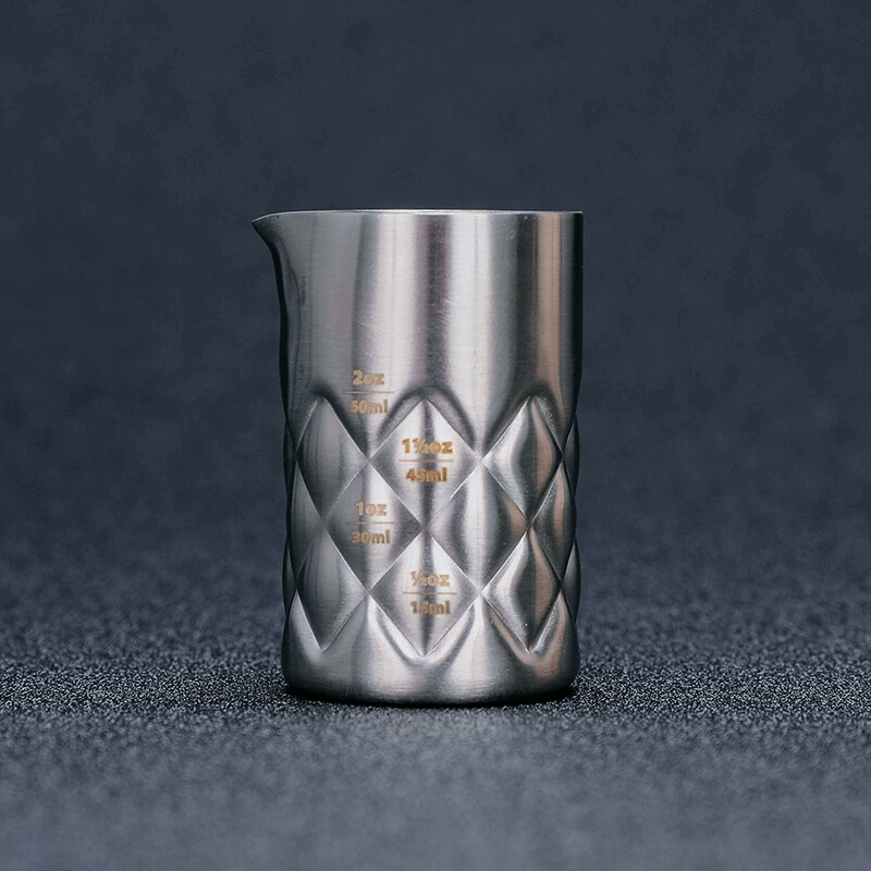 100 ml 304 matavimo puodelis Įrankiai Baro matuoklis Cocktail Jigger – metalinis strypas spirito matuoklis su išpylimo snapeliu sidabro/vario