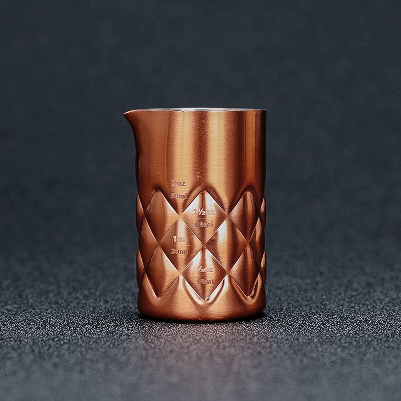 100 ml 304 matavimo puodelis Įrankiai Baro matuoklis Cocktail Jigger – metalinis strypas spirito matuoklis su išpylimo snapeliu sidabro/vario