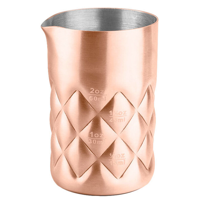 100 ml 304 matavimo puodelis Įrankiai Baro matuoklis Cocktail Jigger – metalinis strypas spirito matuoklis su išpylimo snapeliu sidabro/vario