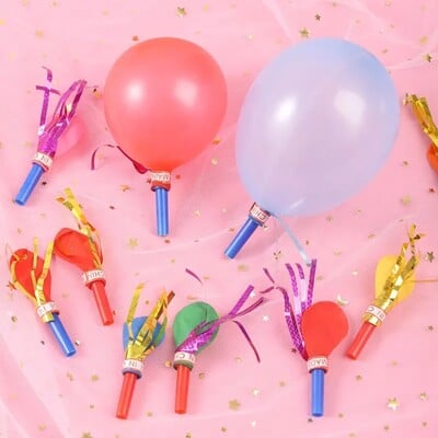50 bucăți fluier de balon cu fir de aur pentru copii pentru petrecere de aniversare umplutură pinata de Paște, ziua copiilor, carnaval, decorare pentru favoarea de petrecere