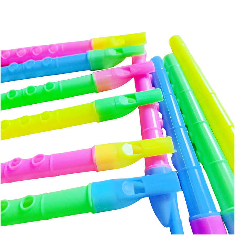 Hangszer Színes műanyag fuvola Oktató karneváli ajándék gyerekeknek Zenei oktatójáték karácsonyi ajándék pitána töltőanyag
