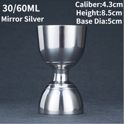 30/60ml Instrumente pentru ceașcă de măsurare Bară de măsură Jigger pentru cocktail Jigger pentru cocktail cu talie subțire Eleganță și practic